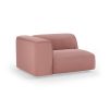 FLAKE couch: element left 1,5-seat, linen, dusty rose - Image 2