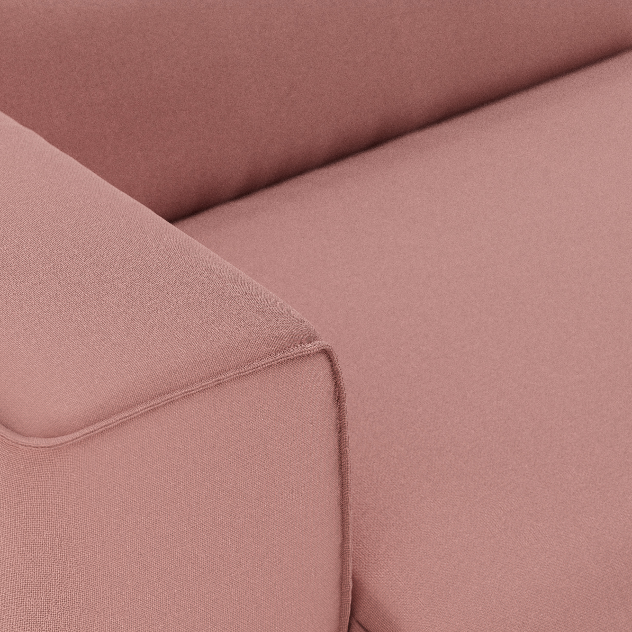 FLAKE couch: element left XL, linen, dusty rose - Image 3