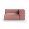 FLAKE couch: element right 1,5-seat, linen, dusty rose
