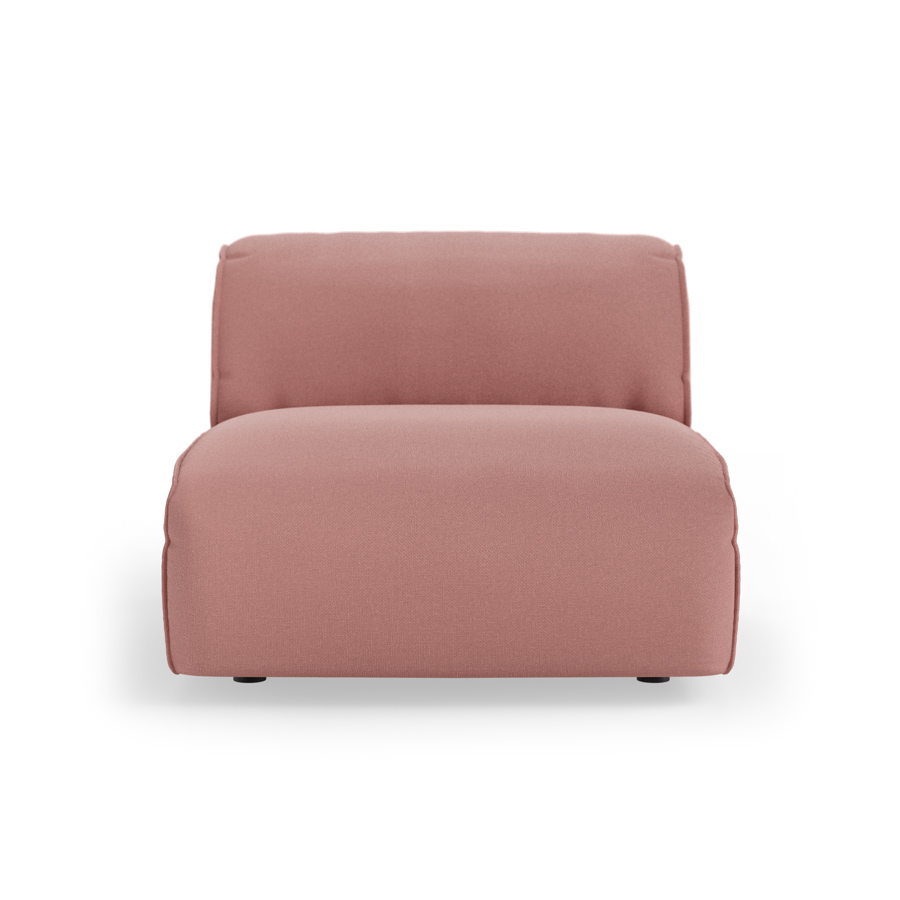FLAKE couch: element middle, linen, dusty rose