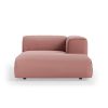 FLAKE couch: element right divan, linen, dusty rose