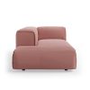 FLAKE couch: element left longchair, linen, dusty rose