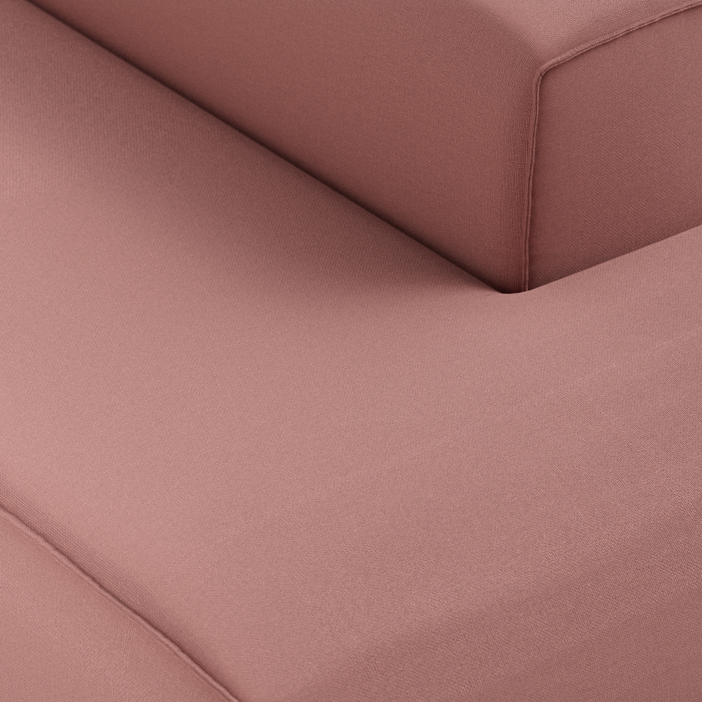 FLAKE couch: element right longchair, linen, dusty rose - Image 3