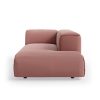FLAKE couch: element right longchair, linen, dusty rose