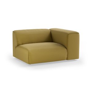 Alternative view of FLAKE couch: element right 1,5-seat, linen, burnt ochre