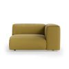 FLAKE couch: element right 1,5-seat, linen, burnt ochre