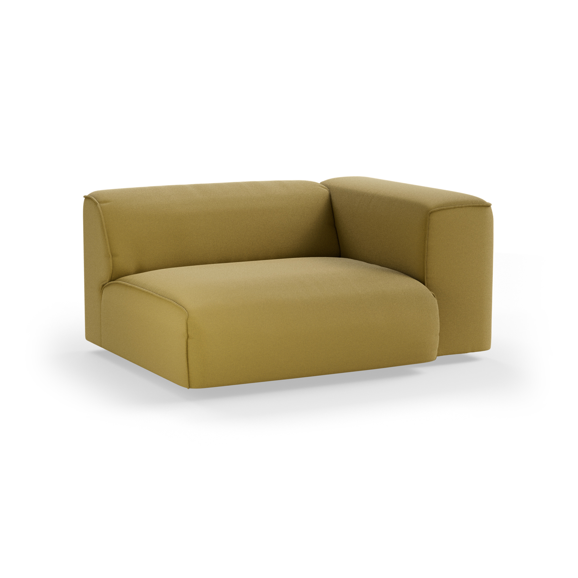 FLAKE couch: element right XL, linen, burnt ochre - Image 2
