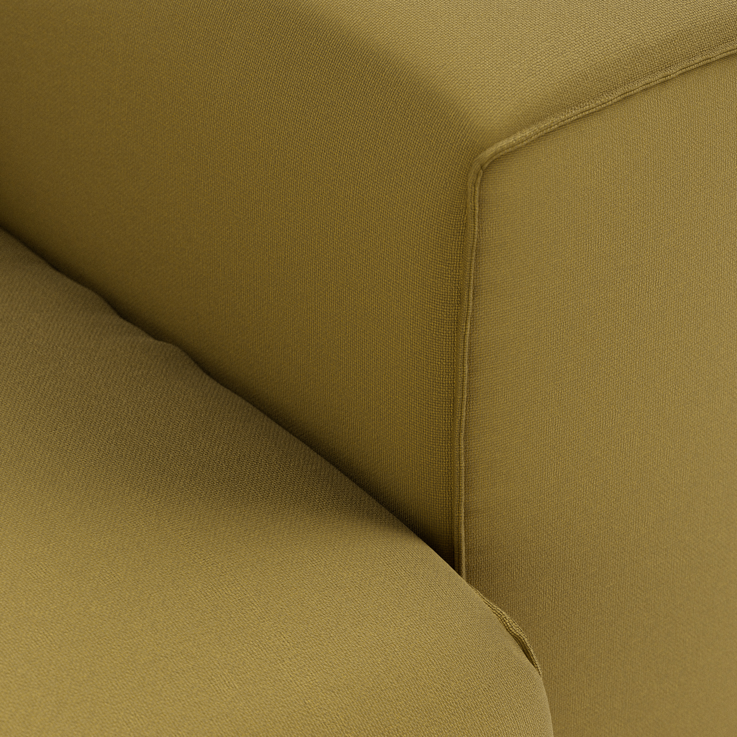 FLAKE couch: element right XL, linen, burnt ochre - Image 3