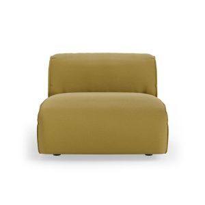 FLAKE couch: element middle, linen, burnt ochre
