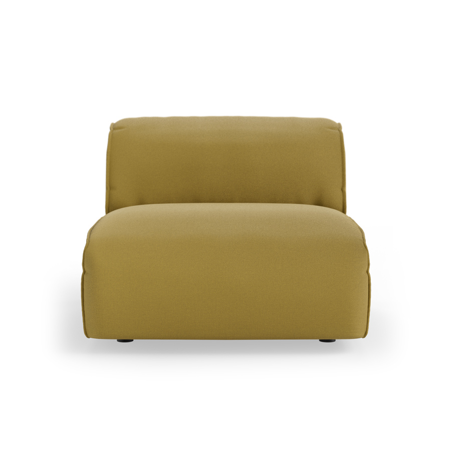 FLAKE couch: element middle, linen, burnt ochre