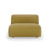 FLAKE couch: element middle 1,5-seat, linen, burnt ochre