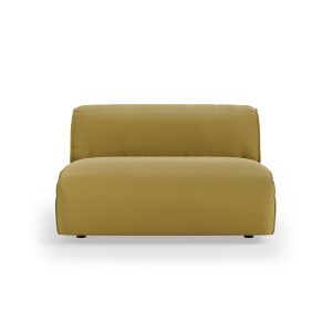 FLAKE couch: element middle XL, linen, burnt ochre