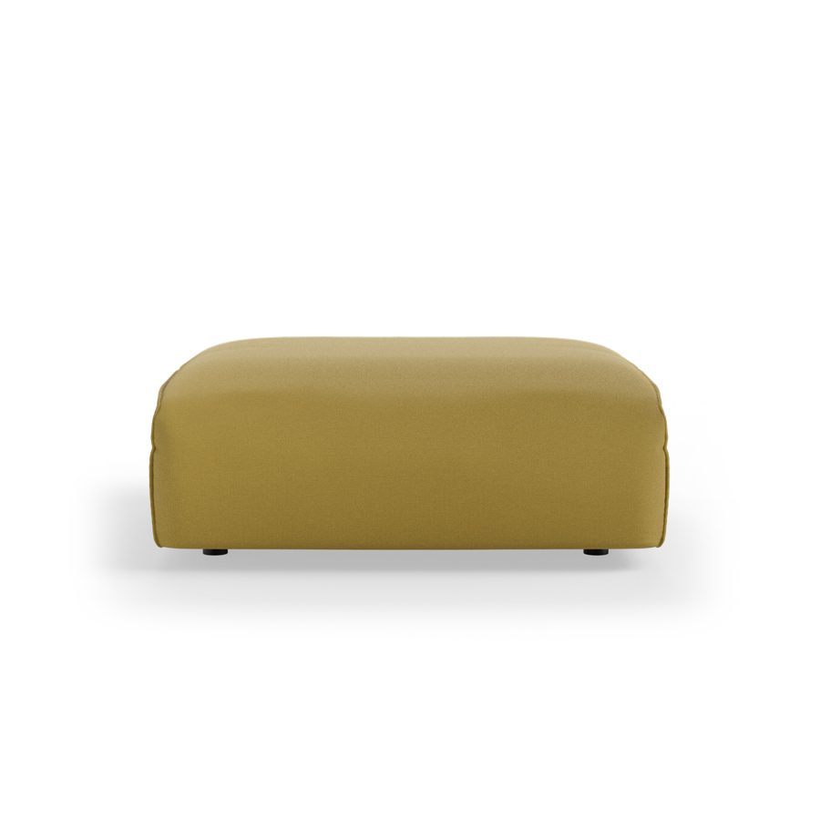 FLAKE couch: element hocker, linen, burnt ochre
