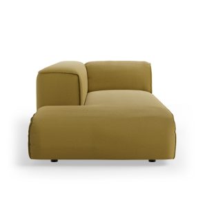FLAKE couch: element left longchair, linen, burnt ochre