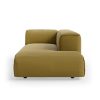 FLAKE couch: element right longchair, linen, burnt ochre