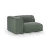 FLAKE couch: element left 1,5-seat, linen, army green - Image 2