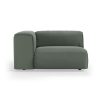 FLAKE couch: element left 1,5-seat, linen, army green