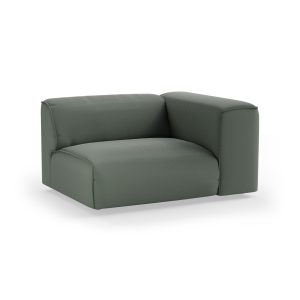 Alternative view of FLAKE couch: element right 1,5-seat, linen, army green