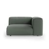 FLAKE couch: element right 1,5-seat, linen, army green