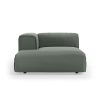 FLAKE couch: element left divan, linen, army green