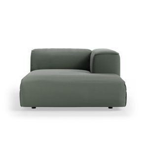 FLAKE couch: element right divan, linen, army green