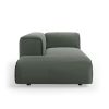 FLAKE couch: element left longchair, linen, army green