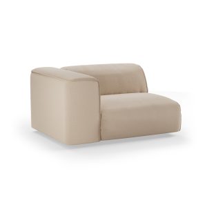 Alternative view of FLAKE couch: element left 1,5-seat, knotted, beige