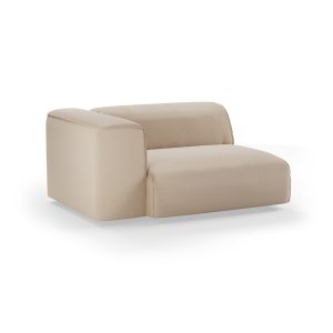 Alternative view of FLAKE couch: element left XL, knotted, beige