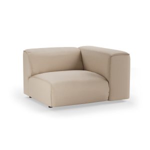 Alternative view of FLAKE couch: element right, knotted, beige