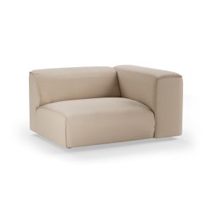 Alternative view of FLAKE couch: element right 1,5-seat, knotted, beige