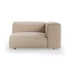 FLAKE couch: element right 1,5-seat, knotted, beige