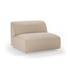 FLAKE couch: element middle 1,5-seat, knotted, beige - Image 2