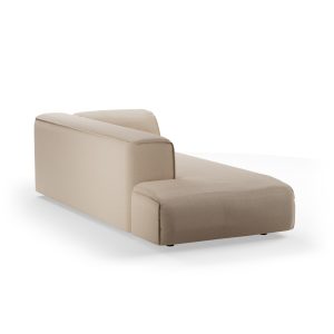 Alternative view of FLAKE couch: element left longchair, knotted, beige