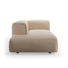 FLAKE couch: element left longchair, knotted, beige
