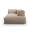 FLAKE couch: element right longchair, knotted, beige