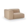 FLAKE couch: element left 1,5-seat, knotted, sand - Image 2