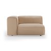 FLAKE couch: element left 1,5-seat, knotted, sand