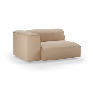 Alternative view of FLAKE couch: element left XL, knotted, sand