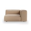 FLAKE couch: element right 1,5-seat, knotted, sand