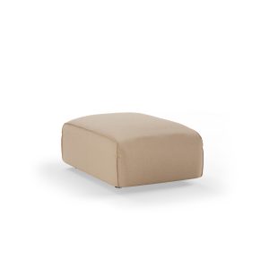Alternative view of FLAKE couch: element hocker small, knotted, sand