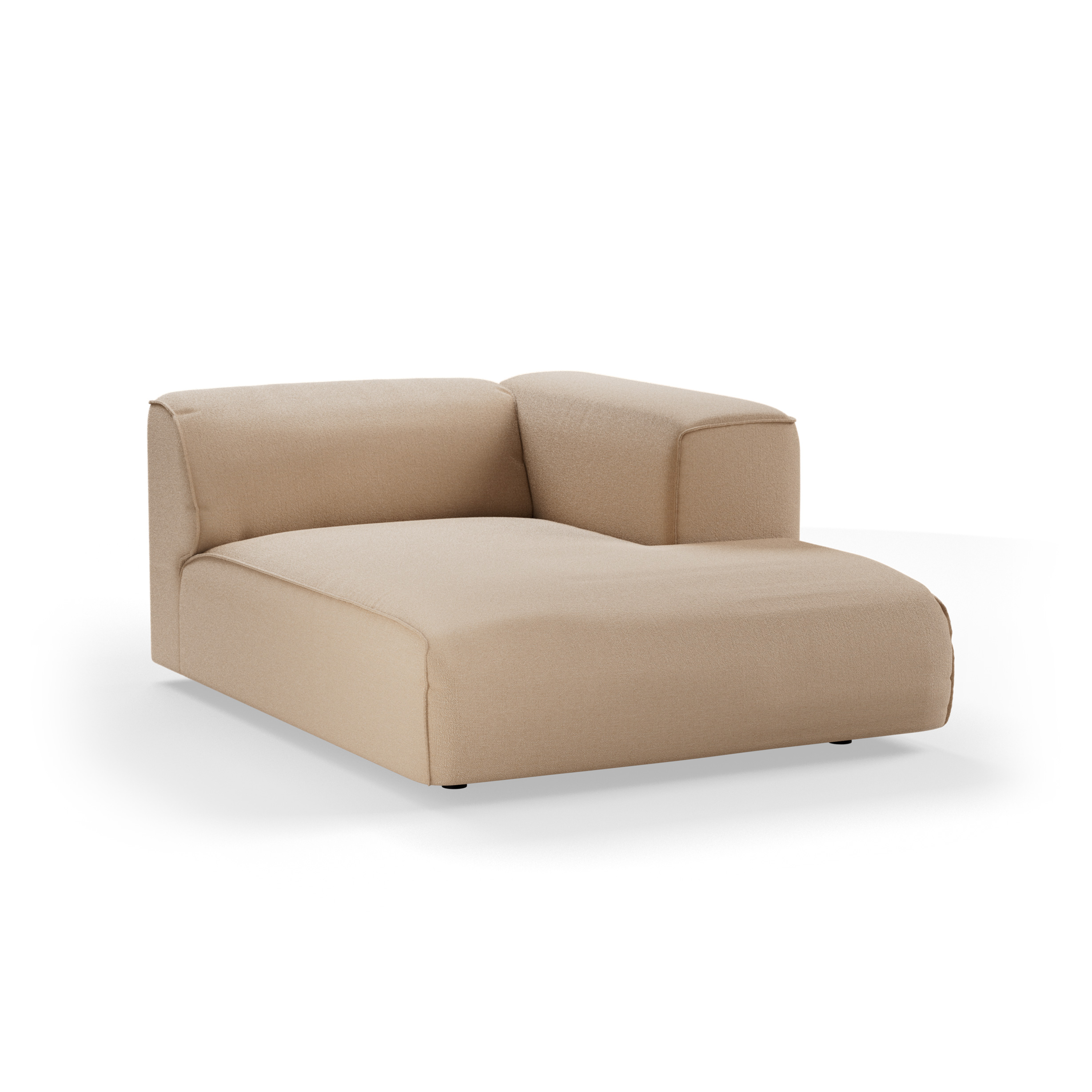 FLAKE couch: element right divan, knotted, sand - Image 2