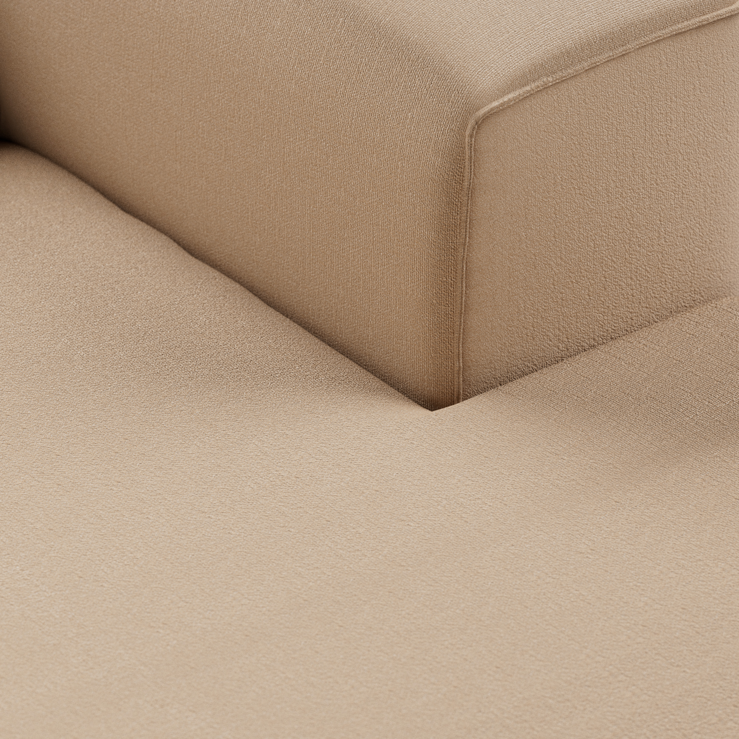 FLAKE couch: element right divan, knotted, sand - Image 3