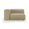 FLAKE couch: element left 1,5-seat, knotted, sage