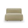 FLAKE couch: element middle 1,5-seat, knotted, sage