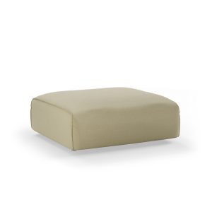 Alternative view of FLAKE couch: element hocker, knotted, sage