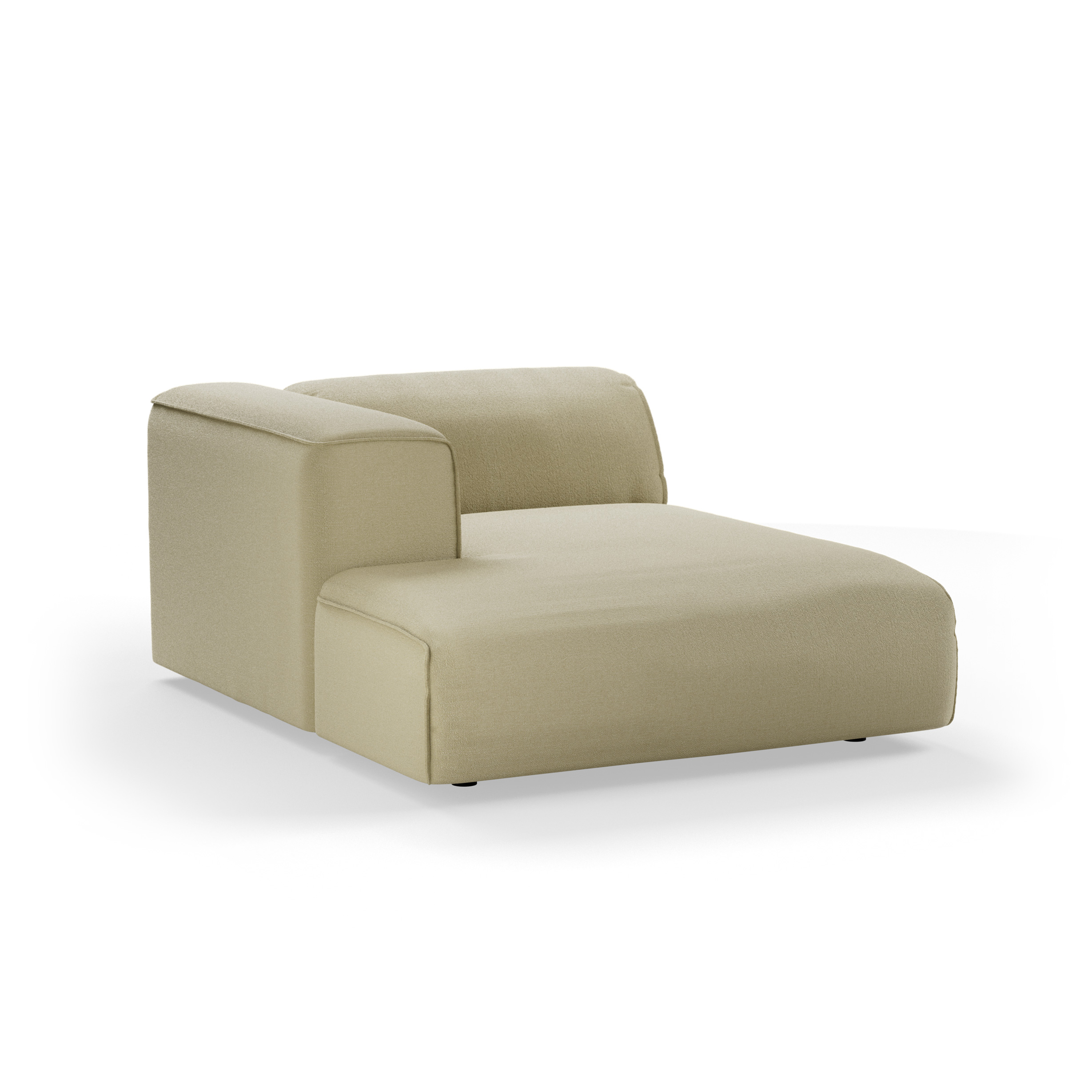 FLAKE couch: element left divan, knotted, sage - Image 2