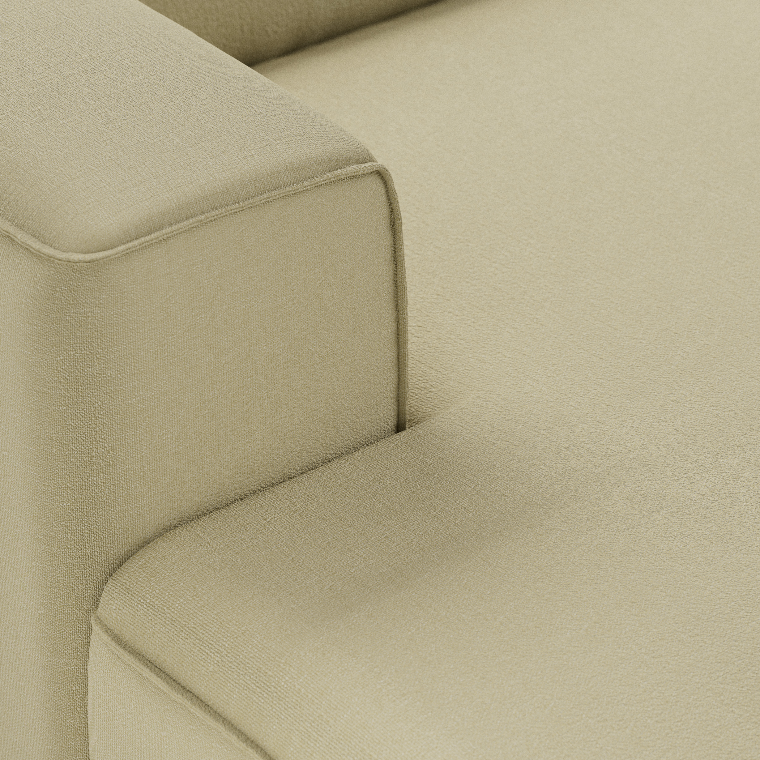 FLAKE couch: element left divan, knotted, sage - Image 3