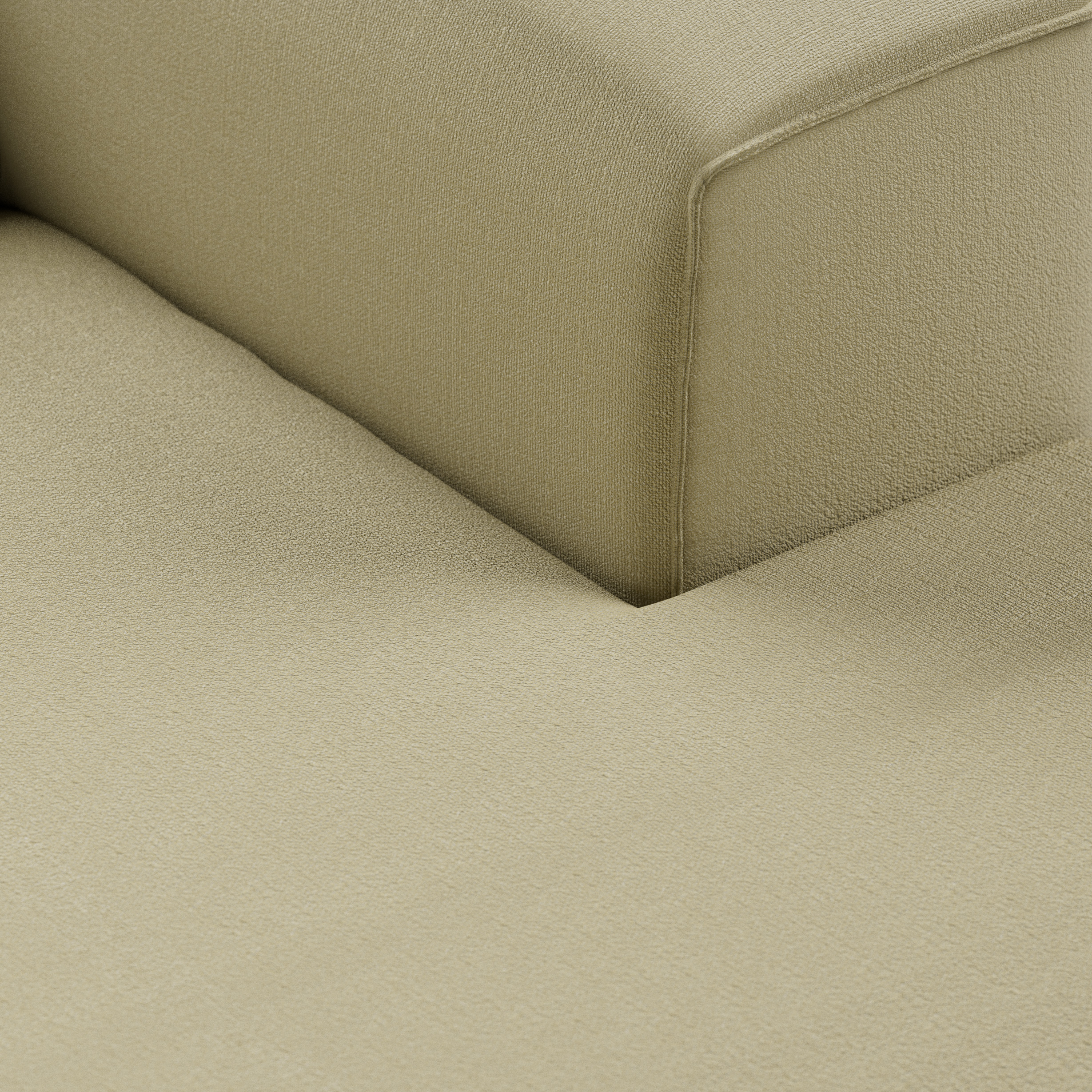 FLAKE couch: element right divan, knotted, sage - Image 3