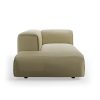 FLAKE couch: element left longchair, knotted, sage