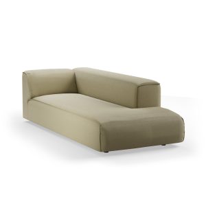 Alternative view of FLAKE couch: element right longchair, knotted, sage
